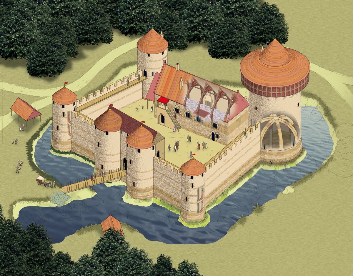 Guedelon : Le château de guédelon en 3 D, construction du château de  Guedelon